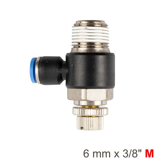 AIRCRAFT Flow Control Swiv. Elbow Pu 6mm X 3/8' M